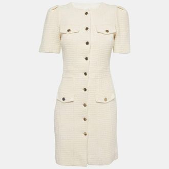 Maje Cream Tweed Sheath Dress