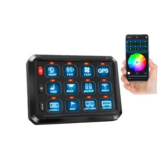 OEM Panel De Interruptores Rgb, 12 M&oacute;dulos, Control Por Aplicaci&oacute;n, Instalaci&oacute;n En M&uacute;ltiples Posiciones