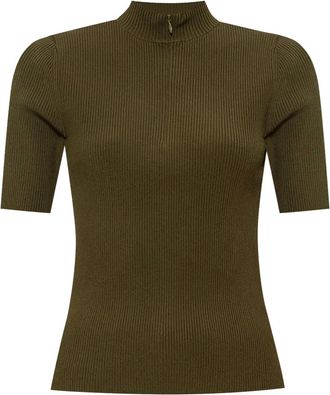 Tory Burch T-shirt a coste - Verde