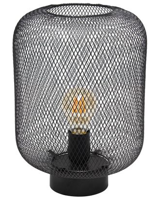 Lalia Home Black Metal Mesh Industrial Table Lamp