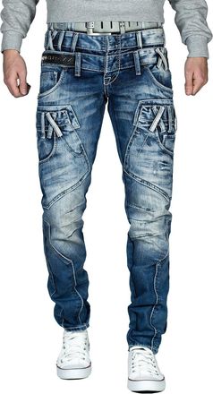 Cipo & Baxx Mens Jeans CD466-bans Blue W34/L32