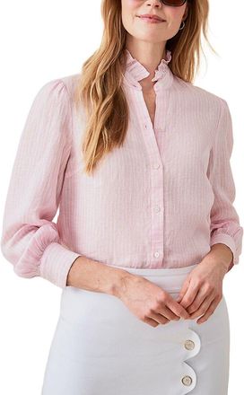 J.McLaughlin J.Mclaughlin Julian Stripe Linen Blouse