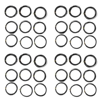 OEM Alambre De Aluminio Anodizado Para Entrenamiento De Bons&aacute;is Con 36 Rollos, 3 Longitudes (1,0, 1,5 Y 2,0 Mm), 147 Pies En Total (negro)
