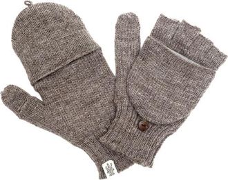 Nirvanna Designs Bryant Fingerless Gloves w/ Flap in Cocoa at Nordstrom