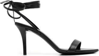 The Row 90mm heeled sandals - women - Calf Leather/Rubber/Calf Leather/Calf Leather - 37 - Black