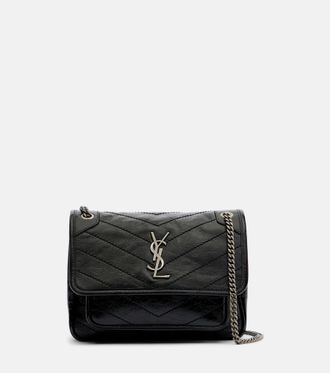 Saint Laurent Niki Mini embellished leather crossbody bag