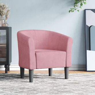 vidaXL Sill&oacute;n De Terciopelo Rosa Vidaxl
