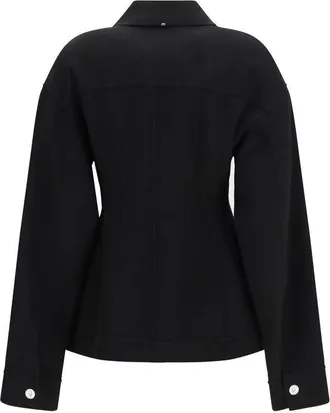 Max Mara Womens Black Wool Oves Aries Coat Clothing