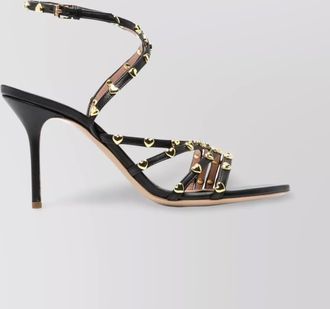 Moschino 90mm stiletto heel leather sandals