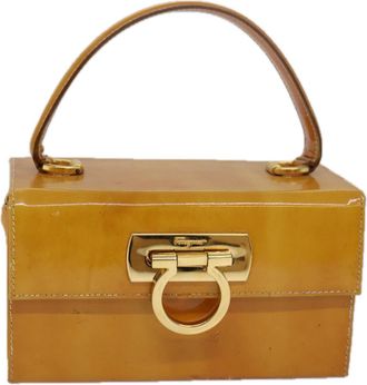 Ferragamo Gancini Yellow Leather Handbag (Pre-Owned)