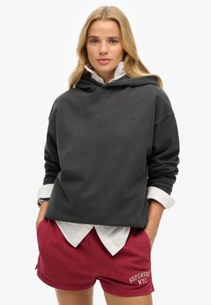 Superdry Kapuzensweatshirt SUPERDRY STUDIOS HOODIE, Damen, Gr. M, schwarz (washed schwarz), Sweatware, Obermaterial: 100% Baumwolle, unifarben, relaxed fit nor