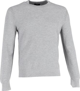 Theory Crewneck Sweater in Grey Cotton