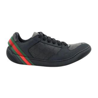 Gucci Schoenen, Heren, Zwart, 42 1/2 EU, Leer, Sneaker Screener