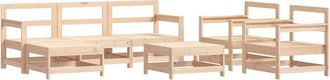 vidaXL 7 Piece Garden Lounge Set Solid Wood Pine vidaXL
