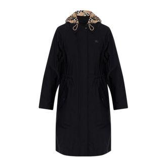 Burberry Parkas, female, Black, Size: XS Newbury coat