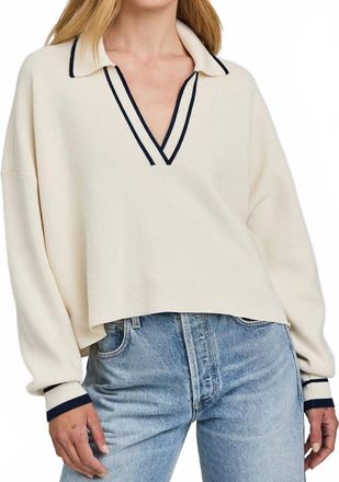 Gentle Fawn Tristan Pullover V Neck Sweater In Cream