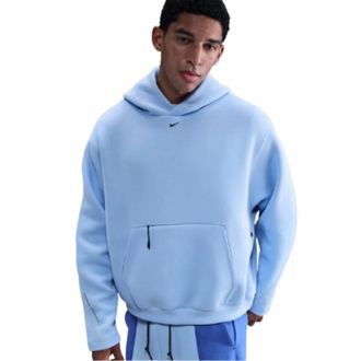 Nike Tech Hoodie Mens Azul Swoosh Fleece Embroidered Oversized Fit JAX1050