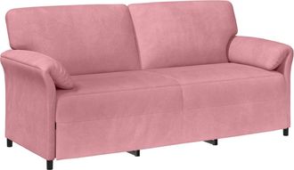 vidaXL Sof&aacute; De 3 Plazas Rosa 198 X 83 X 95 Cm Terciopelo Vidaxl