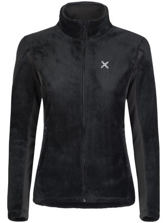 Montura High-Collared Fitted Jacket with Plush Texture and Zippered Pockets