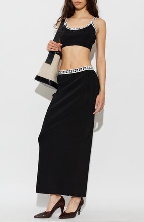 Versace Short Camisole Top, Womens, Black