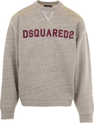 Dsquared2 Short & Wide Fit Crewneck - Heren - Sweatshirts - Grijs - L - Hoodies & sweatvesten