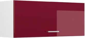 Vicco Armario Colgante R-line, Rojo De Alto Brillo/blanco, 100 Cm Plano, Vicco