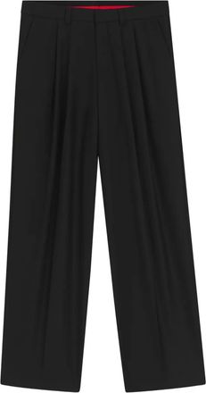 HUGO BOSS pleated wool trousers - Black