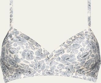 Eres Cueillette Floral-Print Triangle Bralette
