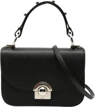 Prada Pre-owned The Arcade - Dames - Vintage Schoudertas - Zwart - ONE Size - Leer - Vintage