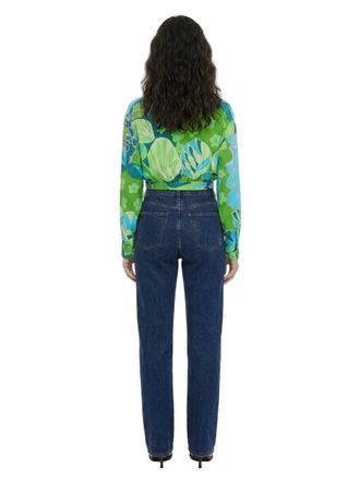 Dolce & Gabbana Silk Geometric Print Shirt - Green