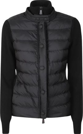 Moncler Cardigan in misto lana imbottito - - Jackets - Donna - Nero - S