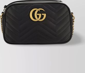Gucci QQ Marmont leather chain shoulder bag