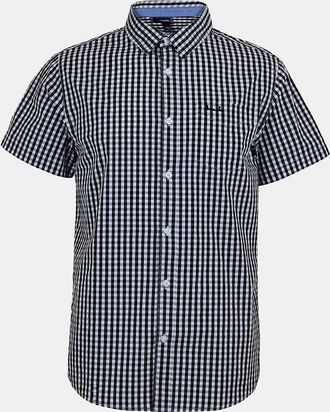 Bench Mens Shirt Ss Esher - Black/Multi - Size: Regular/40