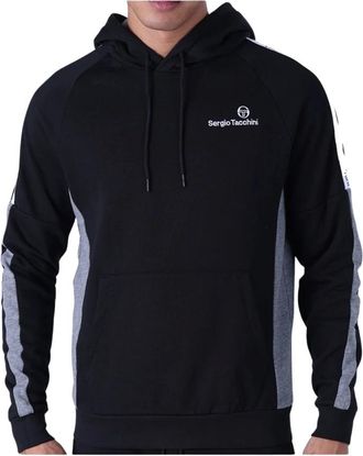 Sergio Tacchini Side Logo Band Hoodie - Heren - Sweatshirts & Hoodies - Zwart - Maat: S Poliester