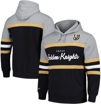 Mitchell & Ness Mens Mitchell & Ness Black/Gray Vegas Golden Knights Head Coach Pullover Hoodie at Nordstrom, Size Xx-Large