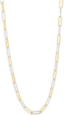 Nordstrom Demi Fine Paper Clip Necklace in 14K Gold- Sterling Plated at Nordstrom