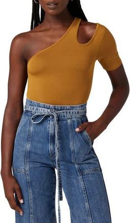 Hudson Asymmetric Cutout One-Shoulder Bodysuit in Desert Sand at Nordstrom Rack, Size X-Small