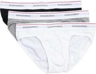 Dsquared2 Plain Briefs 3-Pack Elastic Waist - Heren - Onderbroek - Veelkleurig - XS - Katoen - Ondergoed