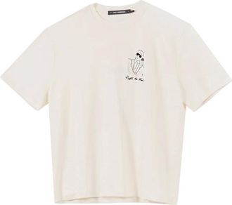 Karl Lagerfeld KL x JP oversized T-shirt - Dames - T-shirts - Wit - M - Katoen - Tops