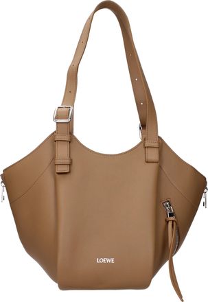 Loewe Donnas Borsa a tracolla amaca in pelle marrone/moka