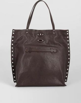 Zanellato shoulder bag with studded accents and dual handles