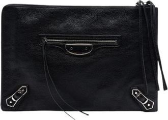 Balenciaga Pre-owned Vintage Clutch - Dames - Vintage Clutch - Zwart - ONE Size - Leer - Vintage