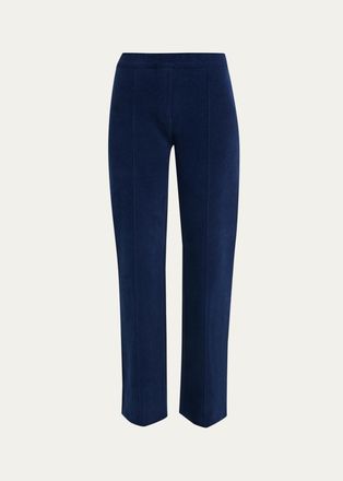 High Sport Cotton Corduroy Straight-Leg Pull-On Pants