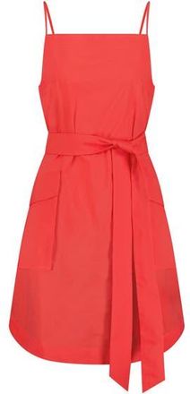 Lela Rose Tech Poplin Belted Dress in Watermelon at Nordstrom, Size X-Small