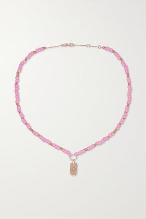 Diane Kordas Collana In Oro Rosa 14 Carati Con Perline E Diamanti Id