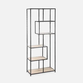 Sweeek Estanter&iacute;a Industrial De Metal Y Efecto Madera, 6 Niveles