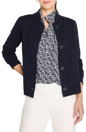 Nic+Zoe Knit Bomber Jacket in Dark Indigo at Nordstrom, Size Xx-Large