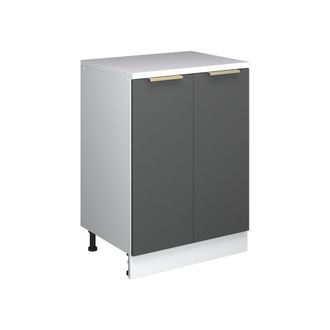 Vicco Armario De Cocina Para Techo Inclinado R-line, Antracita-oro, 60 Cm Sin Inclinaci&oacute;n Con 2 Puertas, Vicco