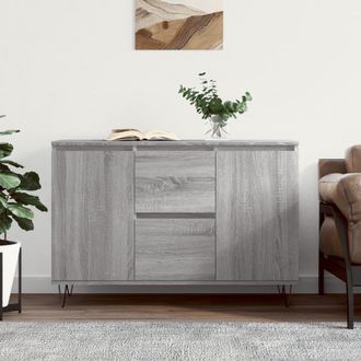 vidaXL Vidaxl - Aparador De Madera De Ingenier&iacute;a Gris Sonoma 101,5x35x70 Cm