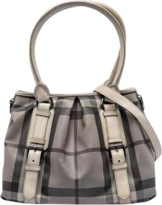 Burberry Pre-owned Handbags, female, Gray, Size: ONE SIZE Pre-owned The Northfield